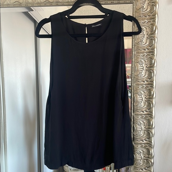 CLUB MONACO Black deep Sleeveless Top-Medium - Picture 1 of 10